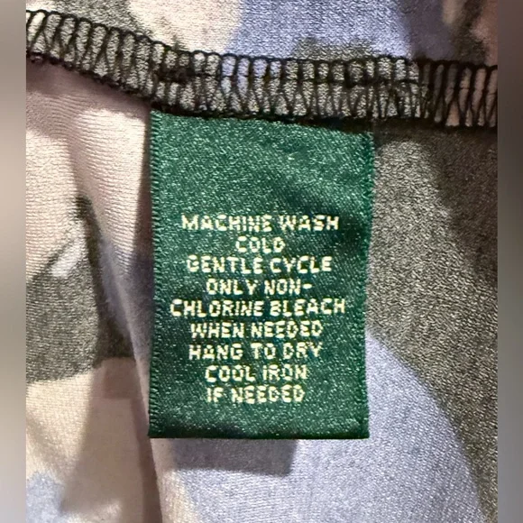 Lauren Ralph Lauren Floral Ruched Sheath Dress Purple Blue Surplice Neck Size 10 - Picture 9 of 9